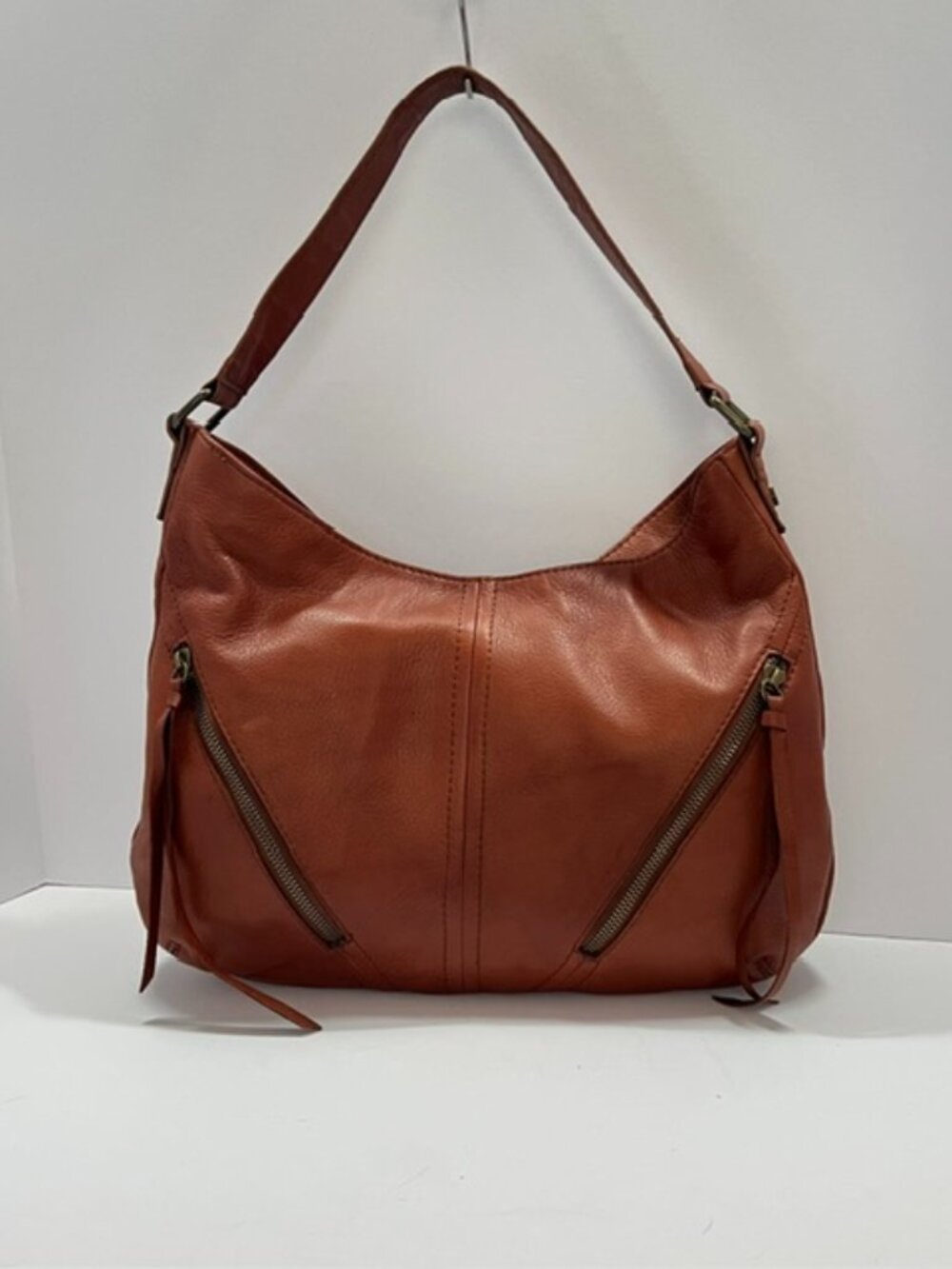 American Leather Co. Hobo Shoulder Bag Soft Buttery Leather Cognac New w/o Tags